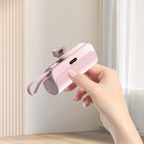 Portable Power Bank with High Capacity and Built-in Cables