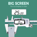 Digital caliper with large LCD screen