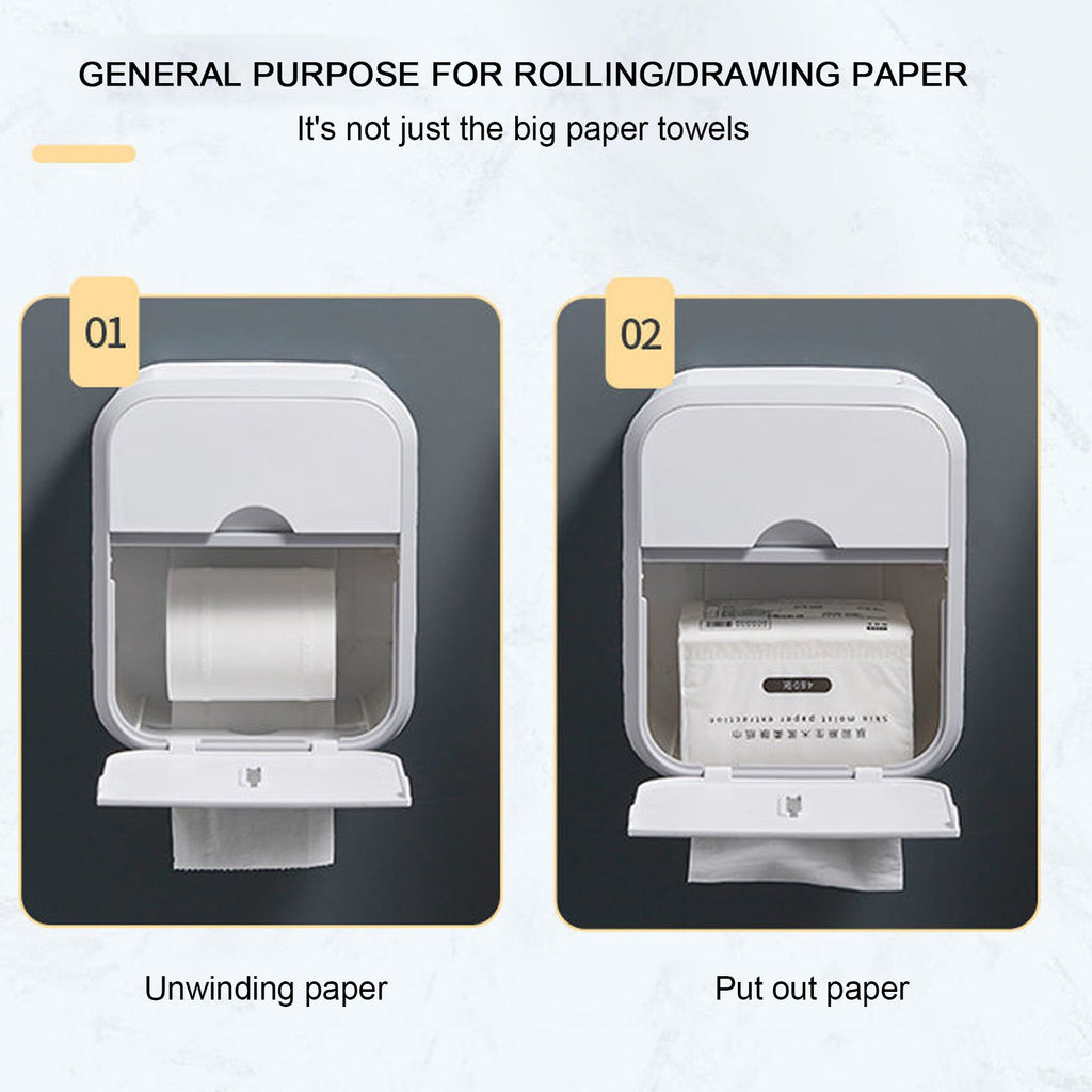 Flush-free toilet paper holder box