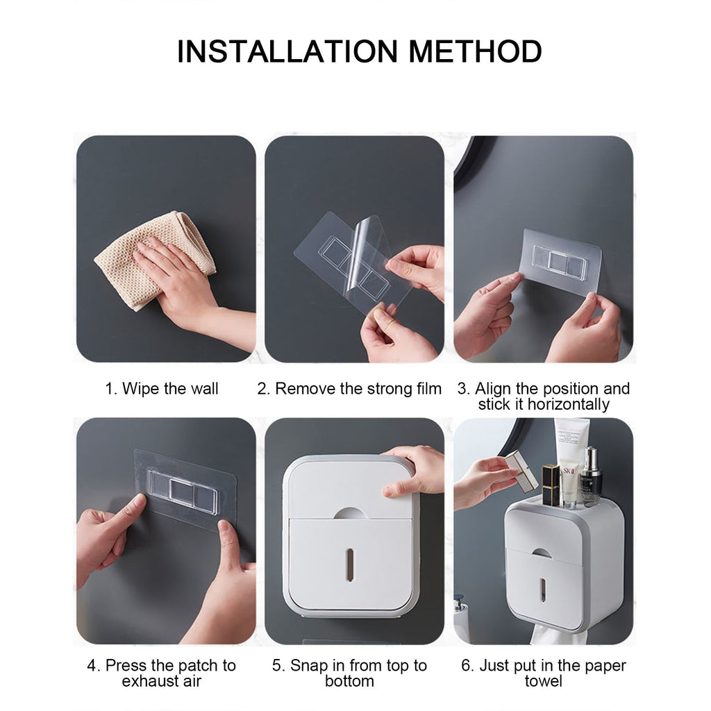 Flush-free toilet paper holder box