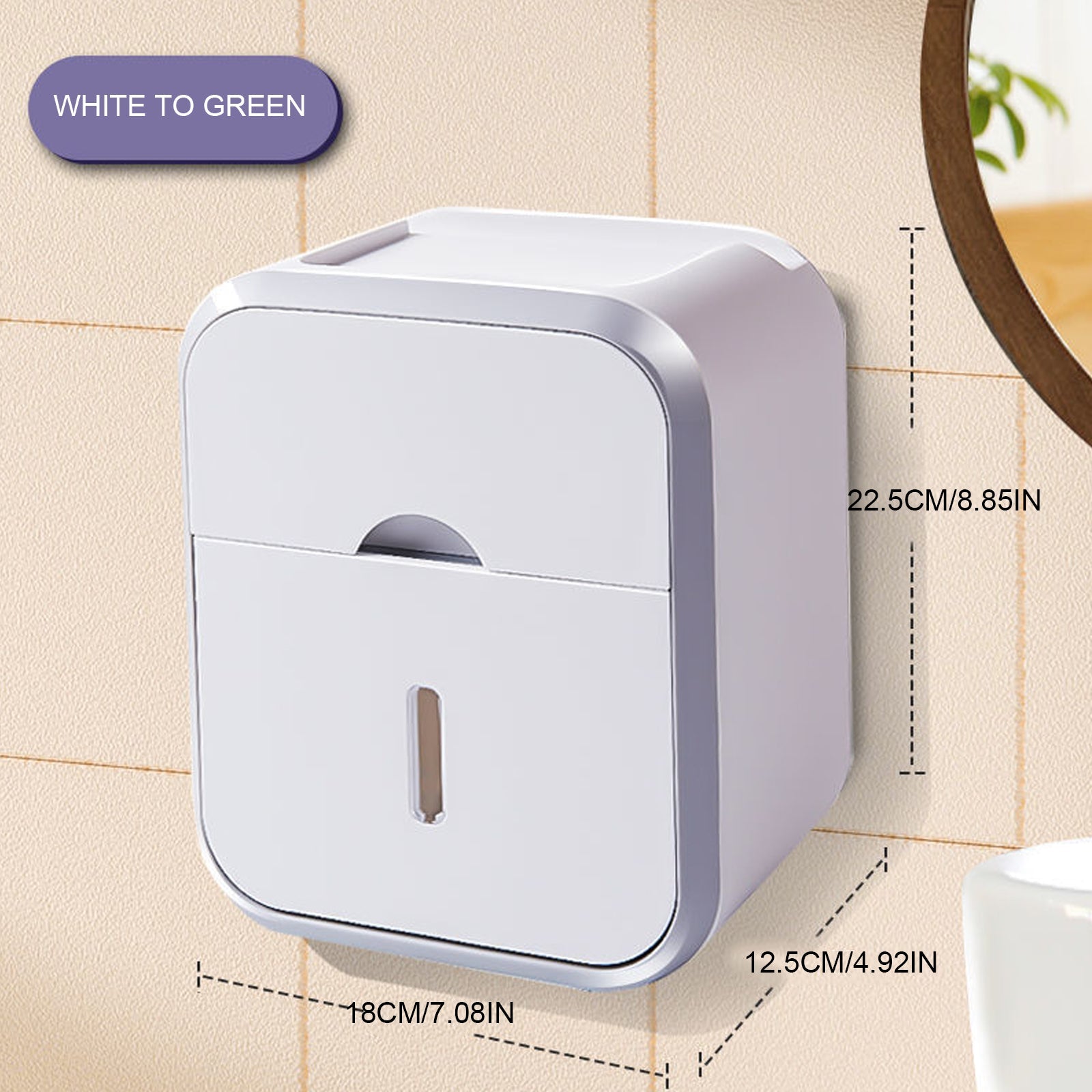 Flush-free toilet paper holder box