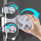 Bore-free suction cup mop holder for the bathroom