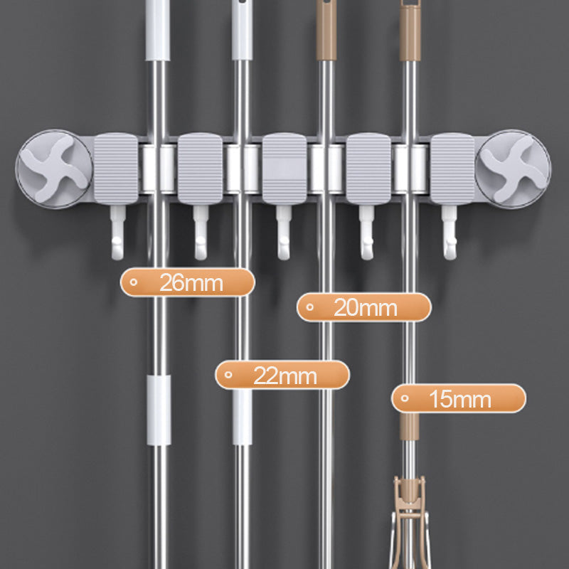 Bore-free suction cup mop holder for the bathroom