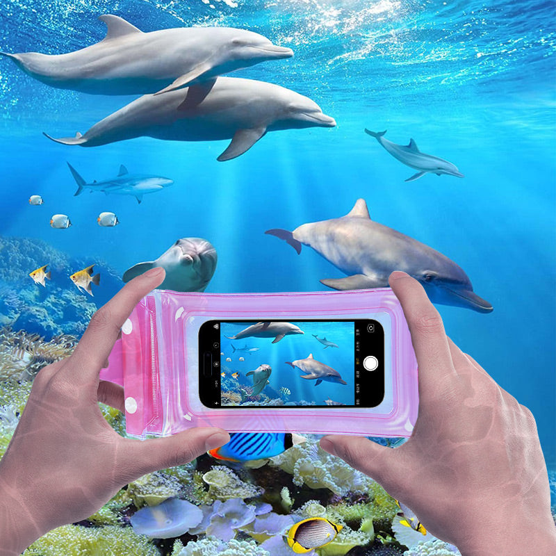 Floating, waterproof phone case with triple sealing