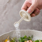 Spice jar with retractable spoon