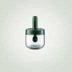 Spice jar with retractable spoon