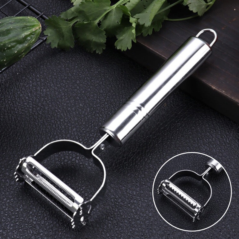 3-piece set with peeling tools in stainless steel