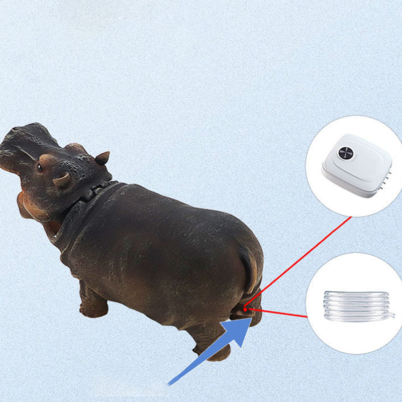 Aquarium Hippo Bubble Decoration