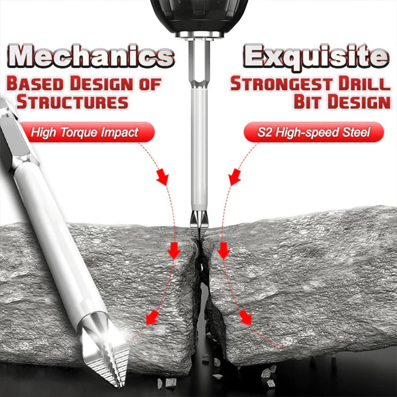 Set with non-slip screwdriver bits