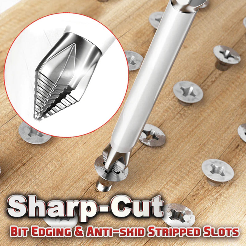 Set with non-slip screwdriver bits