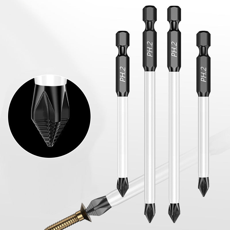 Set with non-slip screwdriver bits