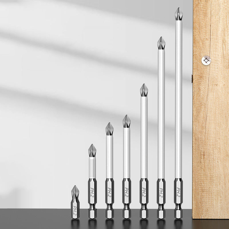 Set with non-slip screwdriver bits