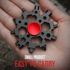 Multifunctional snowflake key with fingertip gyro