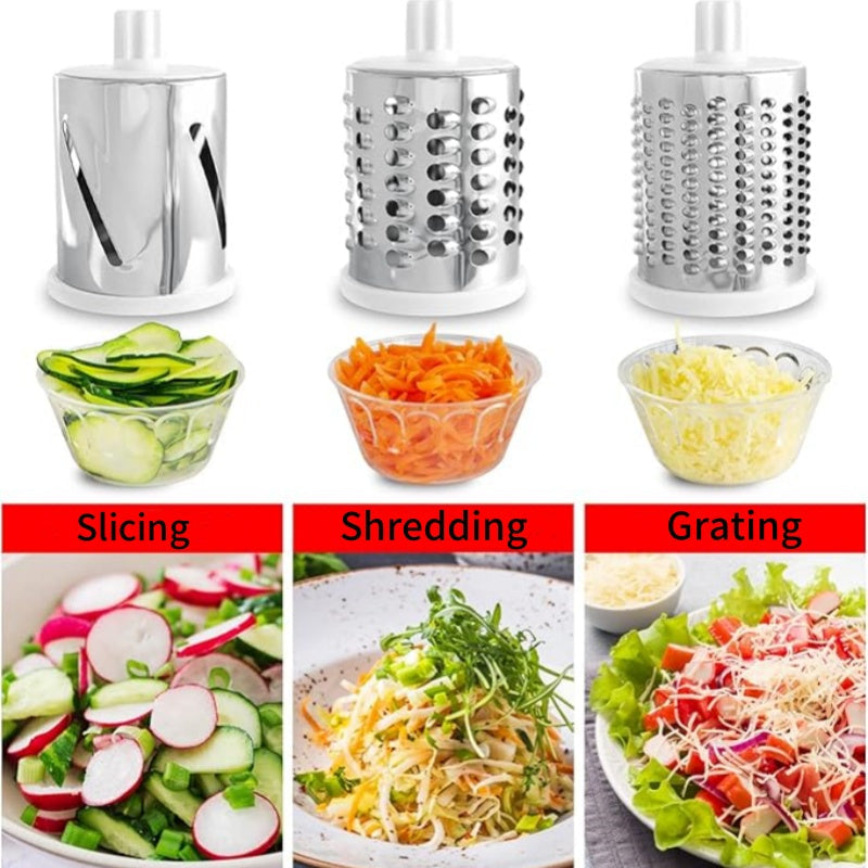 3-in-1 rotating cheese slicer and vegetable cutter