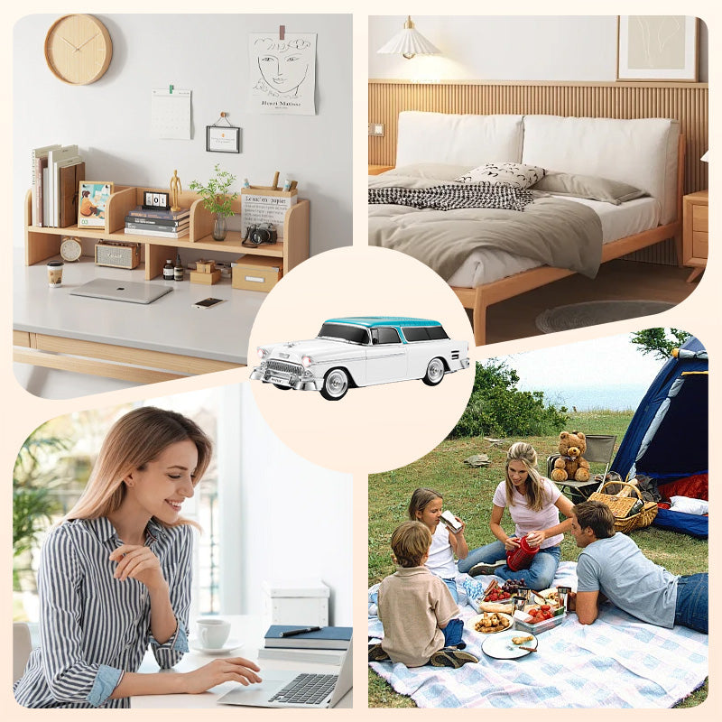 Wireless Bluetooth speaker in retro car model
