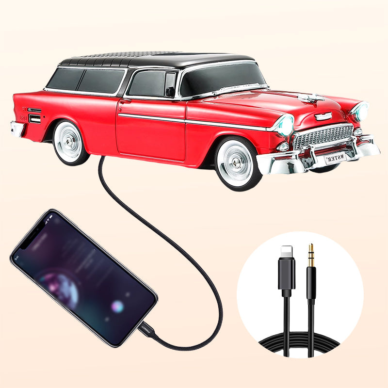 Wireless Bluetooth speaker in retro car model