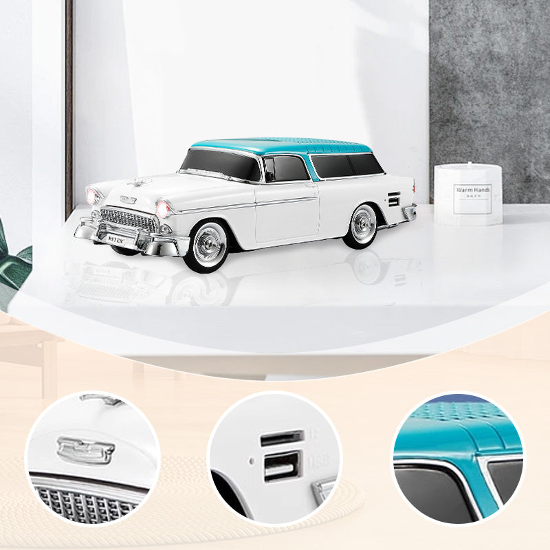 Wireless Bluetooth speaker in retro car model