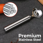 Stainless steel noodle knife with slotted design