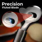 Stainless steel noodle knife with slotted design