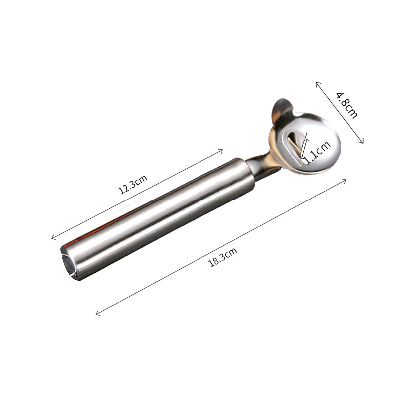 Stainless steel noodle knife with slotted design