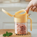 Moisture-resistant and practical spice jar with spoon