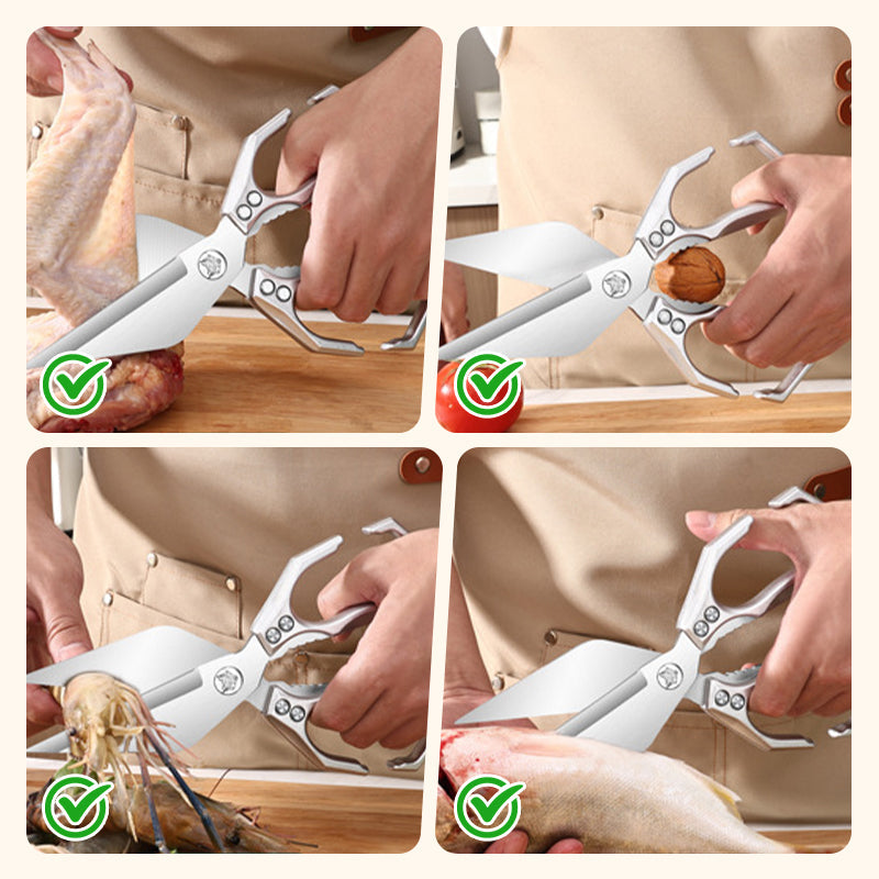 Multifunctional, high-performance kitchen scissors