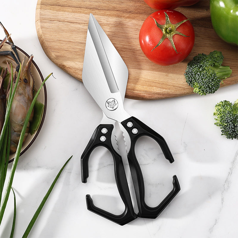 Multifunctional, high-performance kitchen scissors