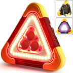 2-IN-1 solar-powered warning light at the roadside