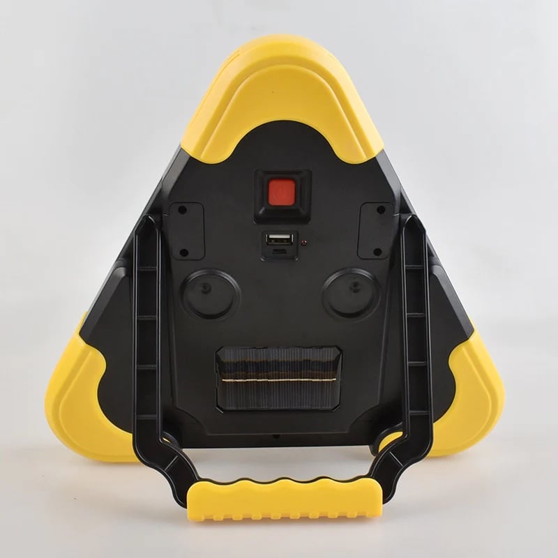 2-IN-1 solar-powered warning light at the roadside