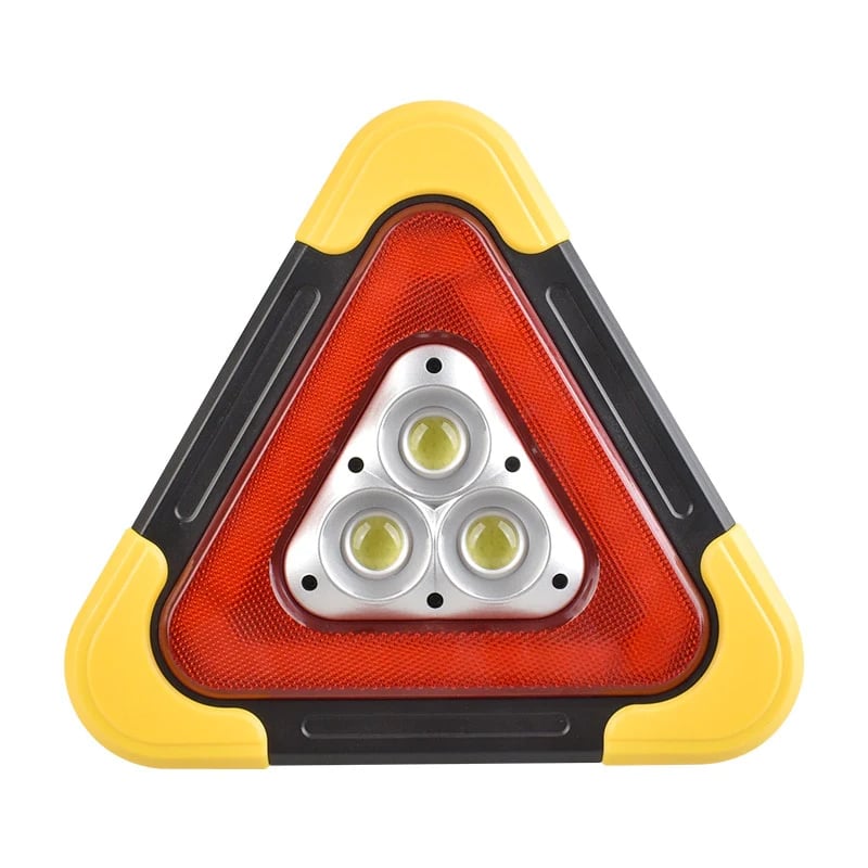 2-IN-1 solar-powered warning light at the roadside