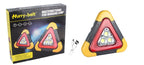 2-IN-1 solar-powered warning light at the roadside