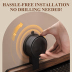 Shelf with suction cups in walnut