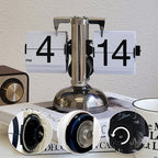 Modern, digital, mechanical vintage watch with internal gear drive