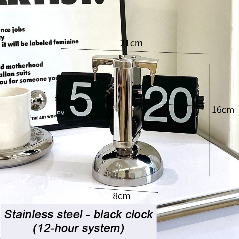 Modern, digital, mechanical vintage watch with internal gear drive