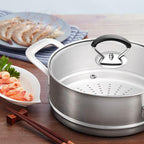Silicone pot lid with anti-scalding knob that keeps the handle