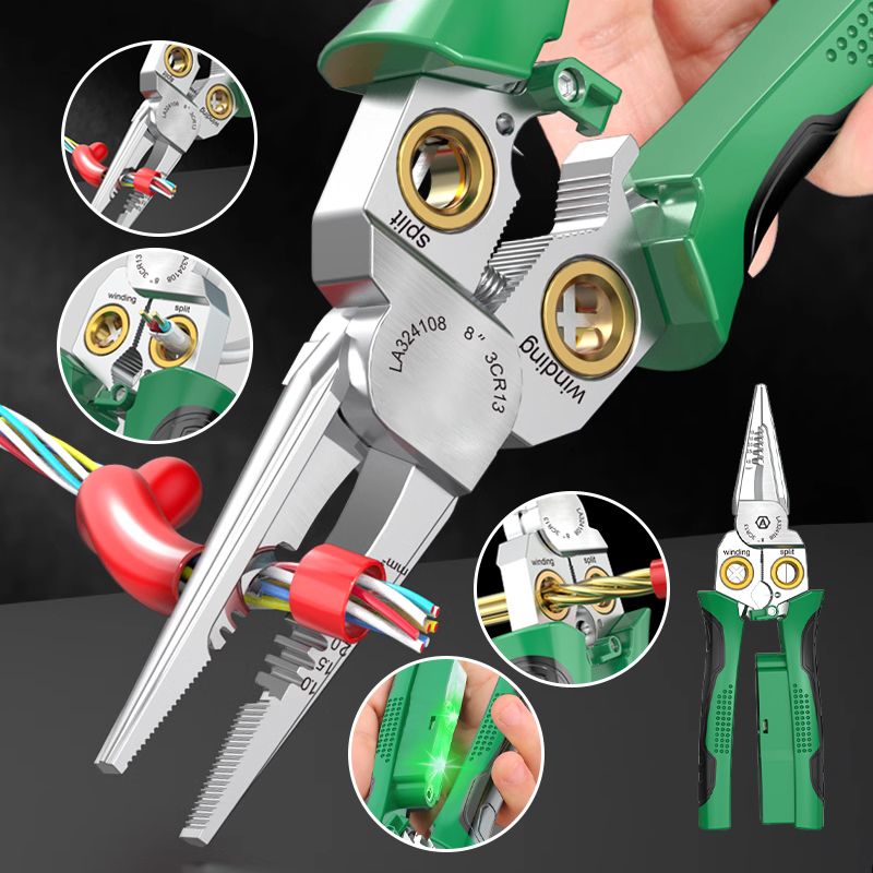 8-in-1 Multifunctional newspaper insulation scissors with electric test