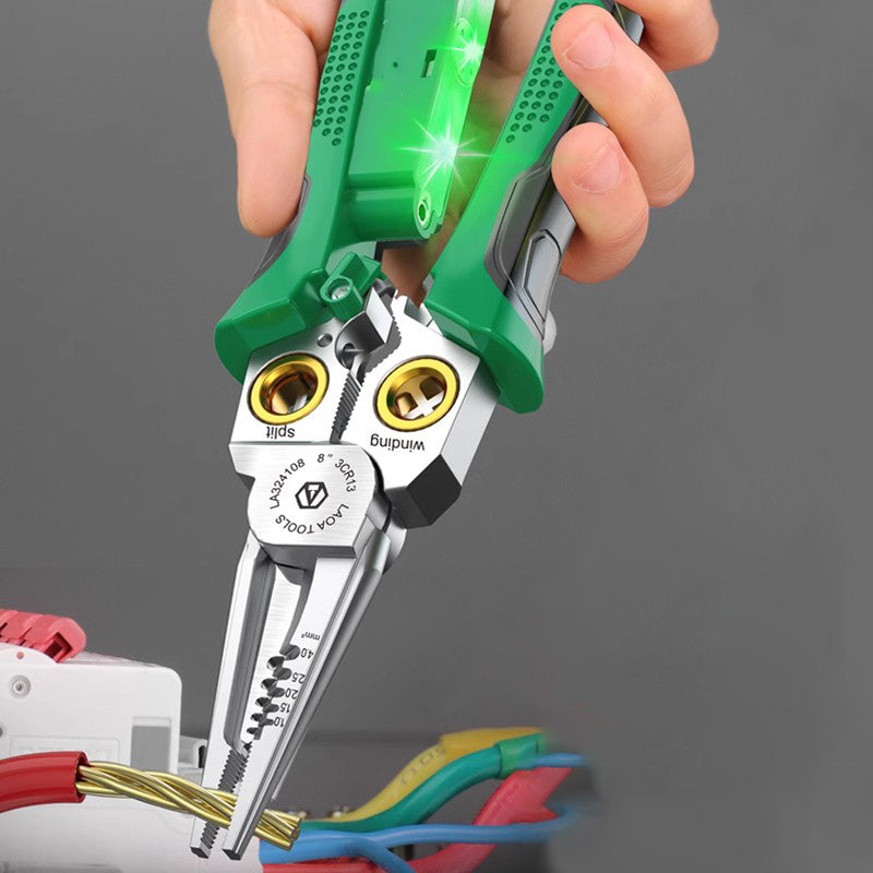 8-in-1 Multifunctional newspaper insulation scissors with electric test