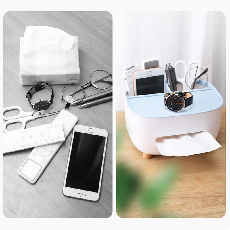 Multifunctional storage box for paper mobile phone holder
