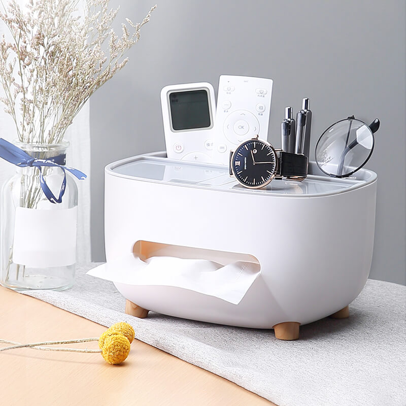 Multifunctional storage box for paper mobile phone holder