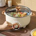 Multifunctional electric non-stick cooker with steamer