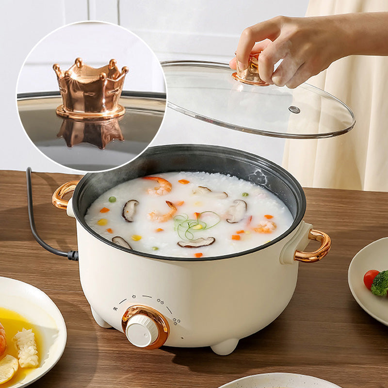 Multifunctional electric non-stick cooker with steamer