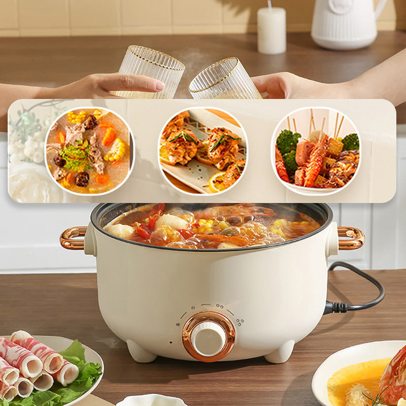 Multifunctional electric non-stick cooker with steamer