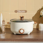 Multifunctional electric non-stick cooker with steamer