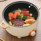 Multifunctional electric non-stick cooker with steamer