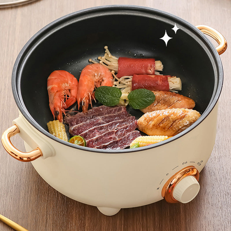 Multifunctional electric non-stick cooker with steamer