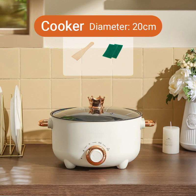 Multifunctional electric non-stick cooker with steamer
