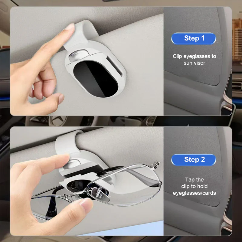 Multifunctional sunglasses holder for car's sun visor