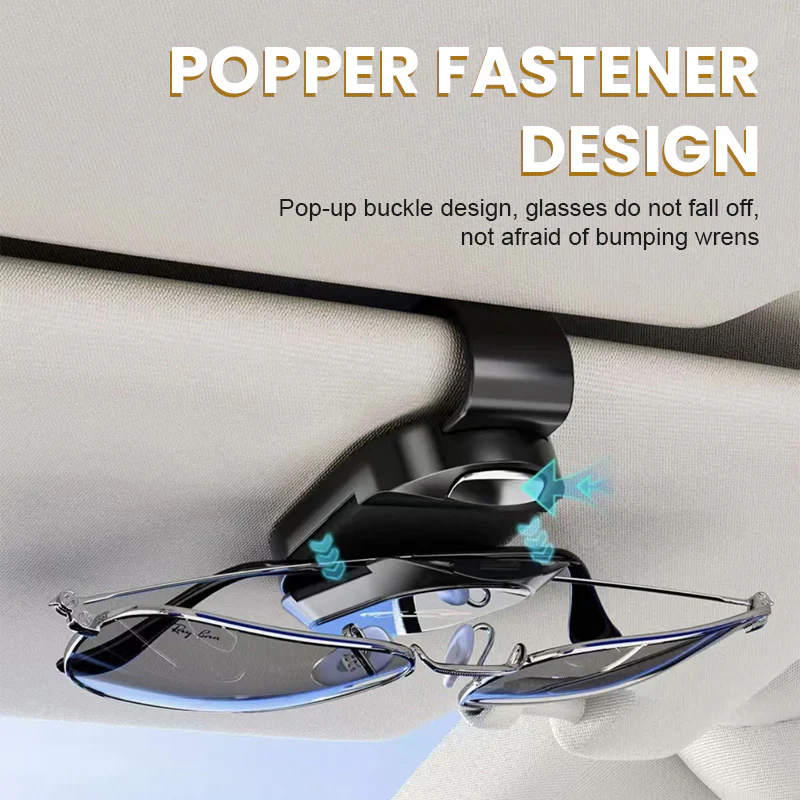 Multifunctional sunglasses holder for car's sun visor