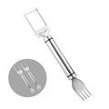 2-in-1 watermelon knife and fork in stainless steel