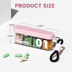 Portable, sealed pill holder with 4 compartments